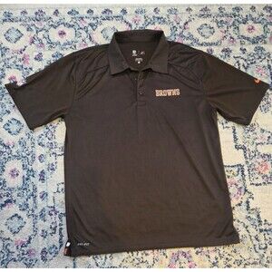 Cleveland Browns Nike Dri - Fit Polo NFL Sz L Football Cleveland